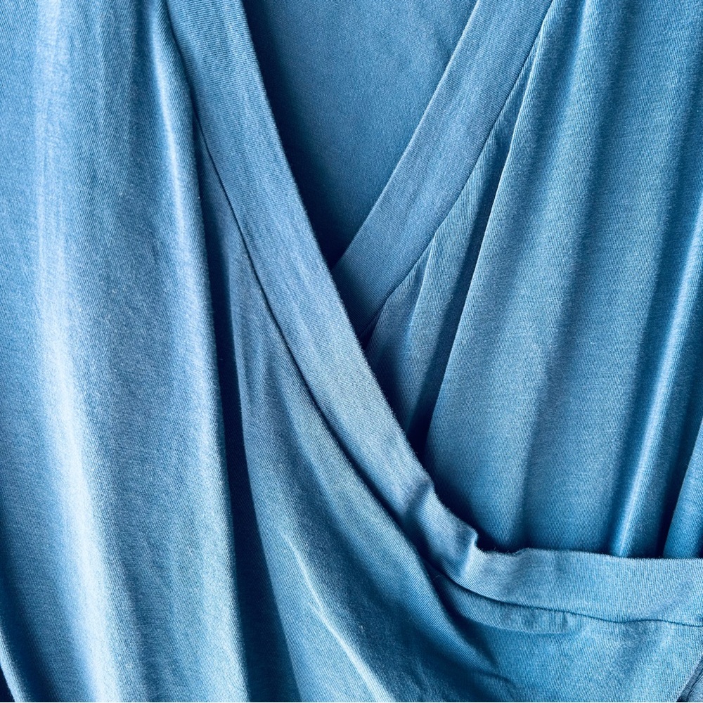 CAbi Blue Long Sleeve Wrap Top - Picture 3 of 6